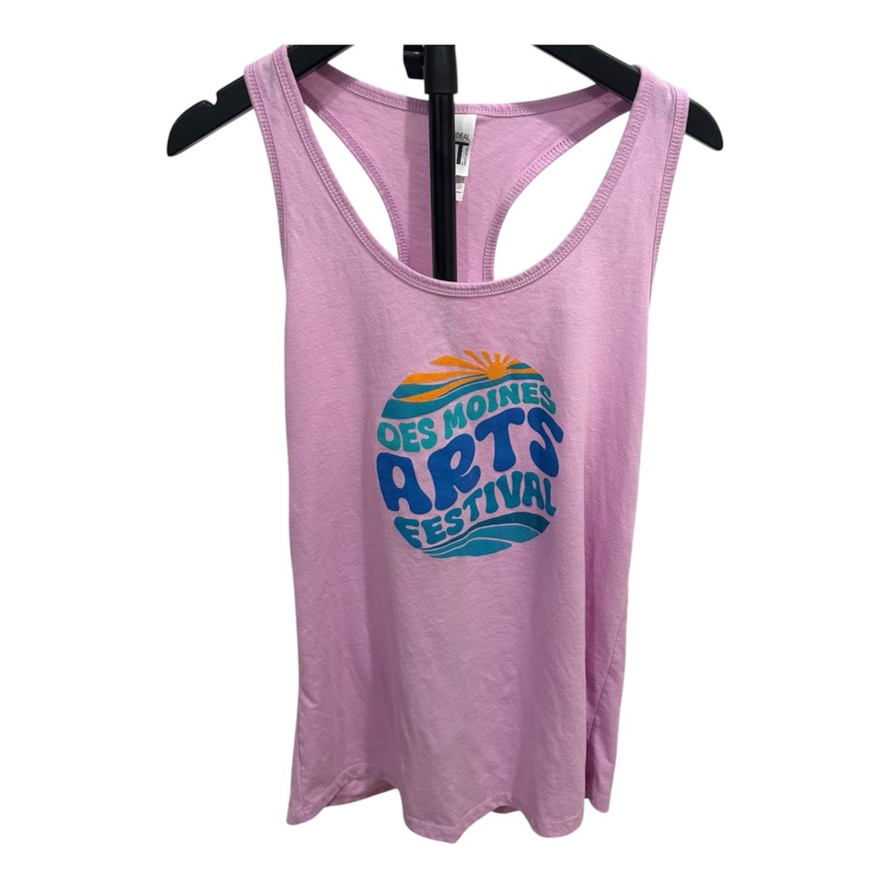Des Moines  Arts Festival Pink Racerback Tank Top Iowa Women’s Large